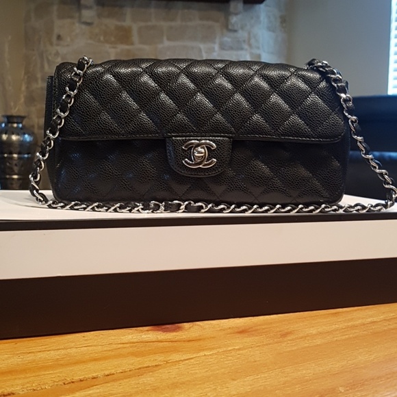 east west caviar classic chanel flap bag